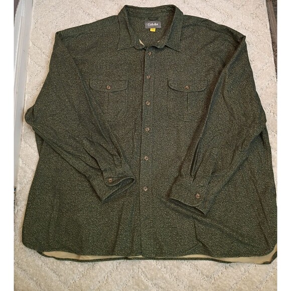 Cabela's Thick Flannel Shirt Mens 5XL Button Down Long Sleeve Western Hunting - Picture 1 of 12
